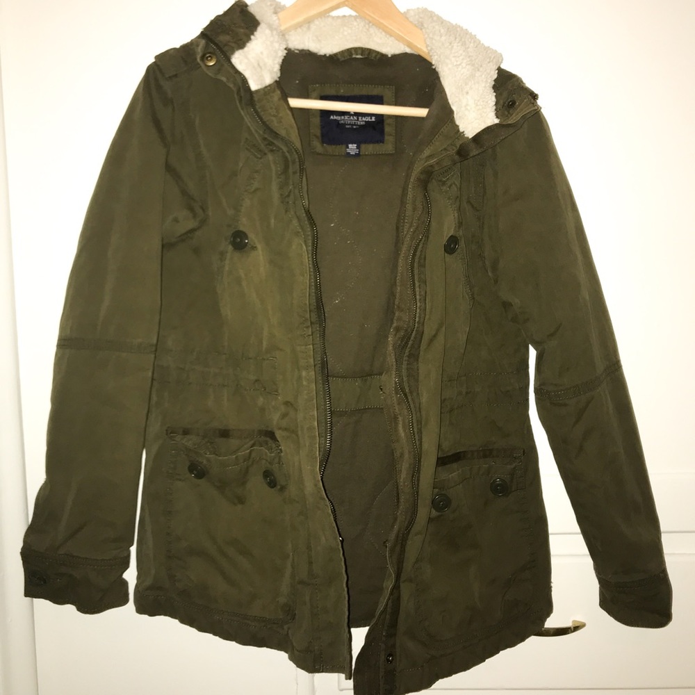 American Eagle Outfitters Army Green Coat